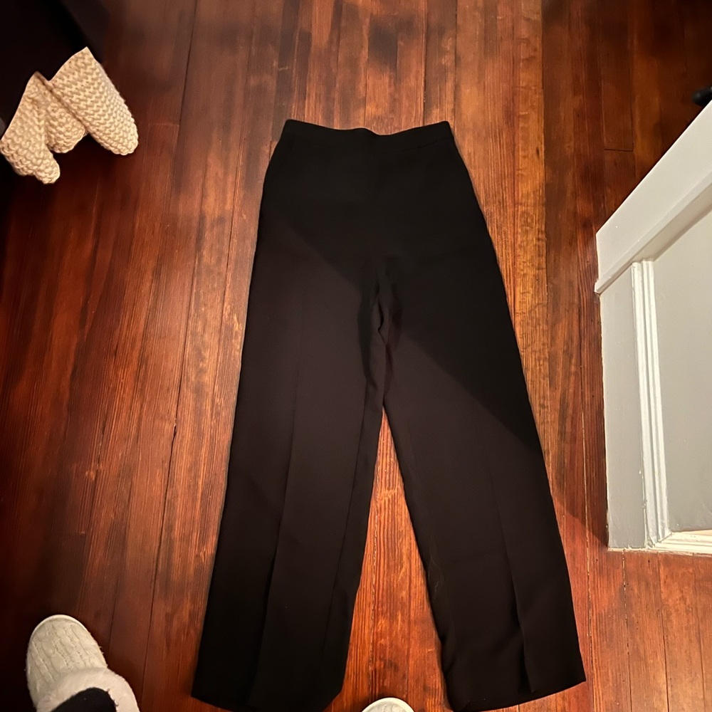 Zara black wide leg trousers size small never worn